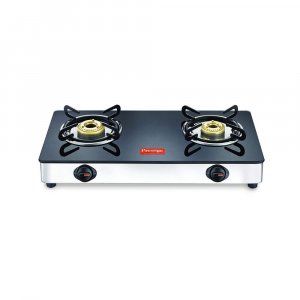 Prestige Magic Glass Top 2 Burner Gas Stove, Manual Ignition GTMCSPL02 - PR40092