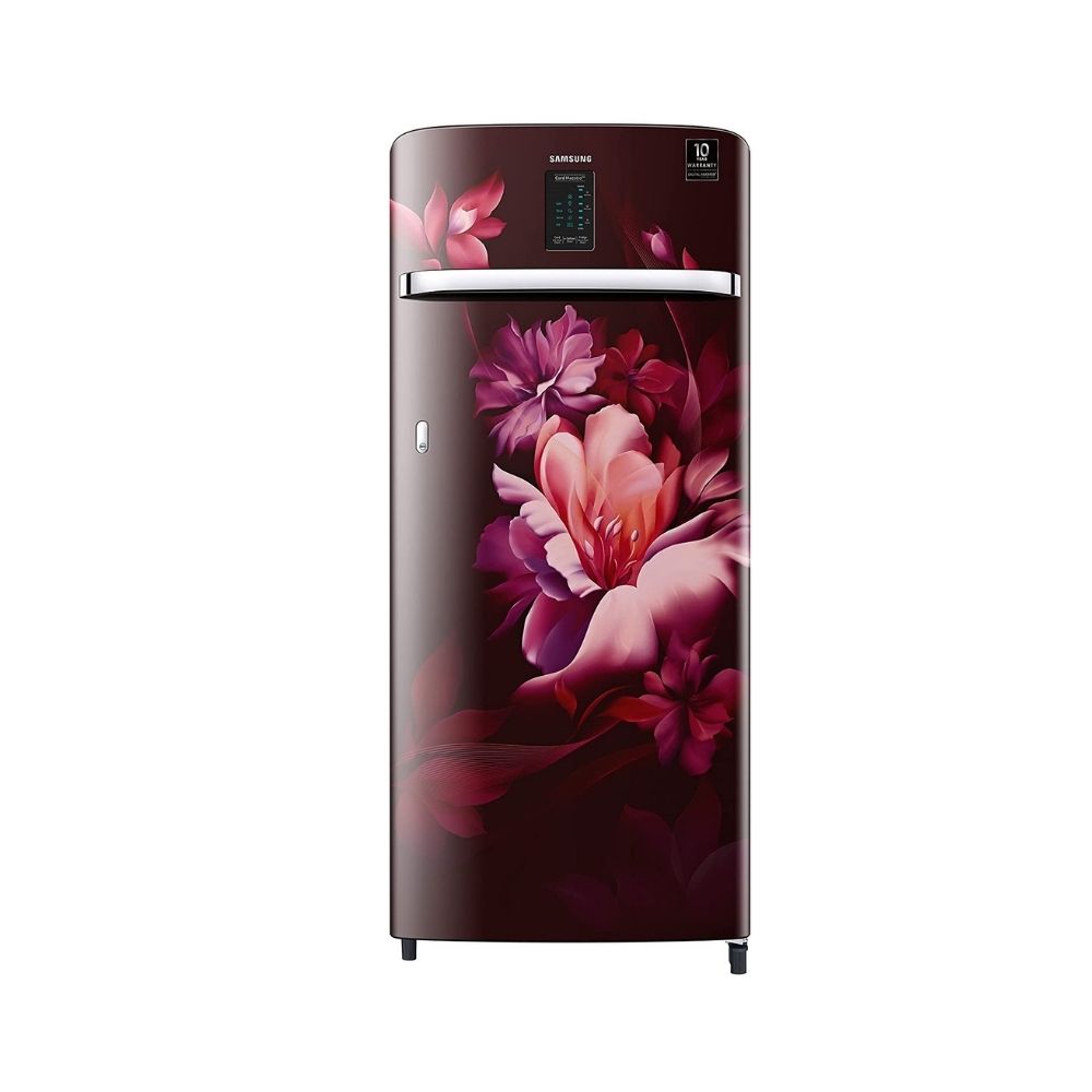 Samsung 220 L 4 Star Inverter Direct cool Single Door Refrigerator(RR23A2J3XRZ/HL, Digi-Touch Cool, Curd Maestro, Midnight Blossom Red)