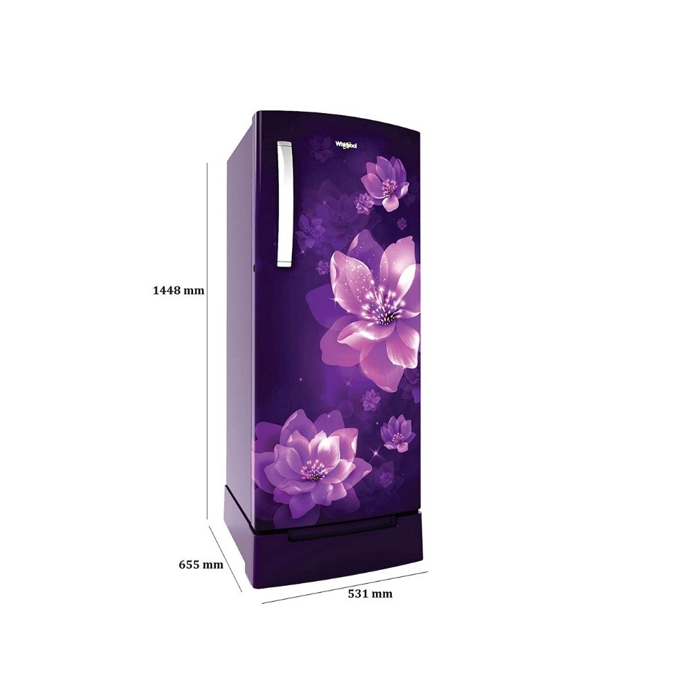 Whirlpool 200 L 3 Star Direct-Cool Single Door Refrigerator (215 IMPRO ROY 3S PURPLE MULIA, Purple Mulia)
