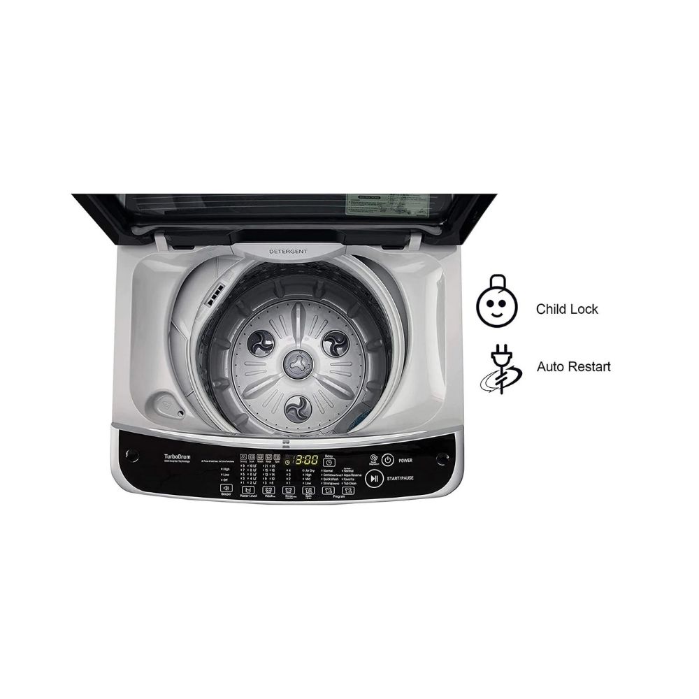 LG 6.5 kg Semi Automatic Top Load Washing Machine Middle Free Silver (T65SPSF1ZA)