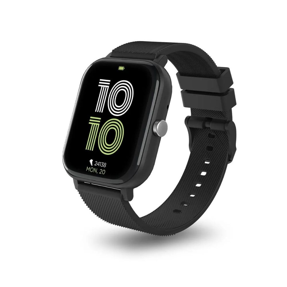 Pebble Prism Smart Watch (Bluetooth, 43.18mm) (11 Sports Modes, PFB12, Black, Silicone Band)