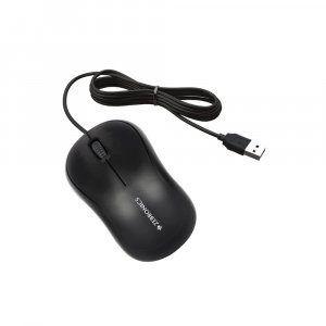 Zebronics zeb-comfort wired usb mouse, 3-button, 1000 dpi optical sensor black
