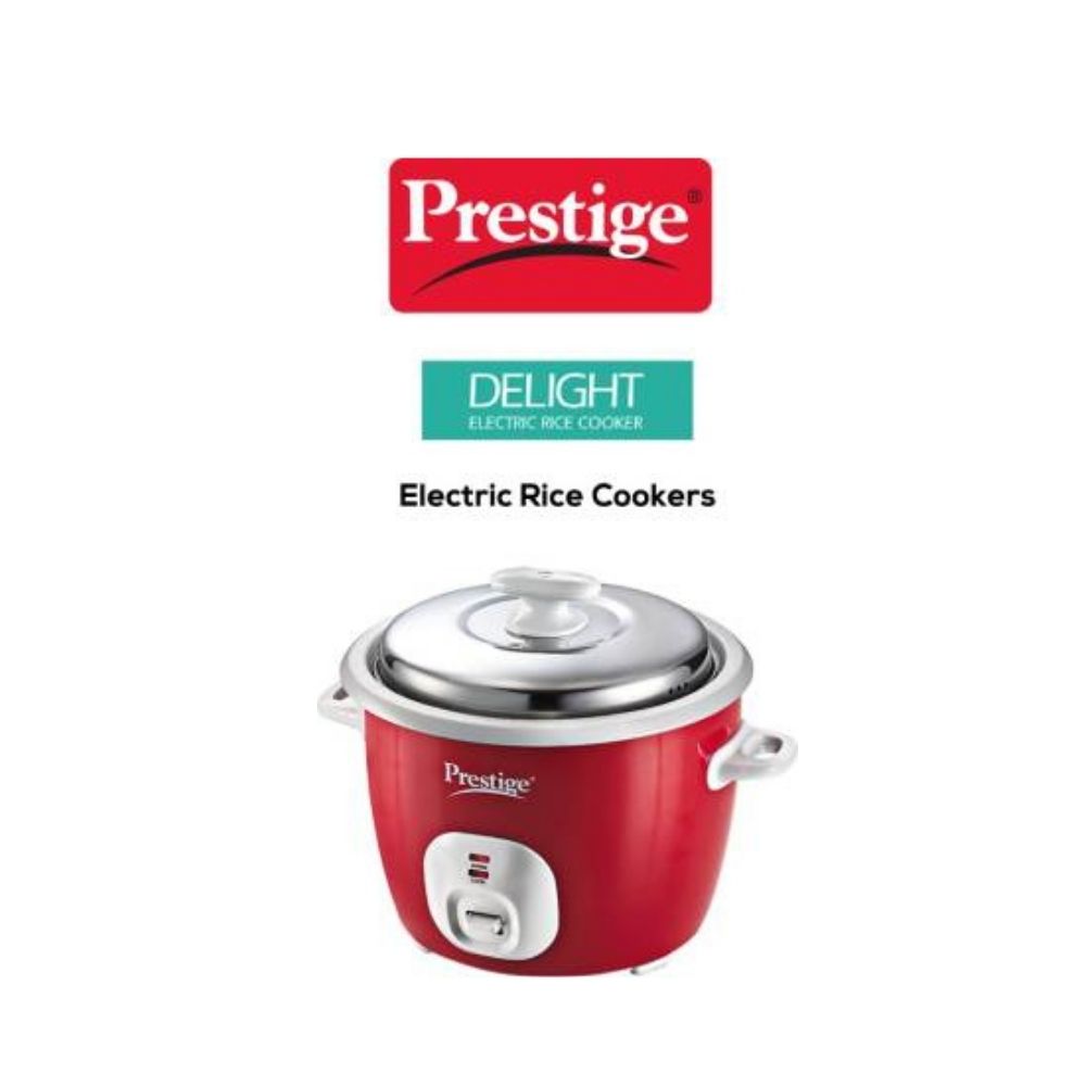 Prestige CUTE 1.8-2 Electric Rice Cooker with Steaming Feature  (1.8 L, Silky Red)