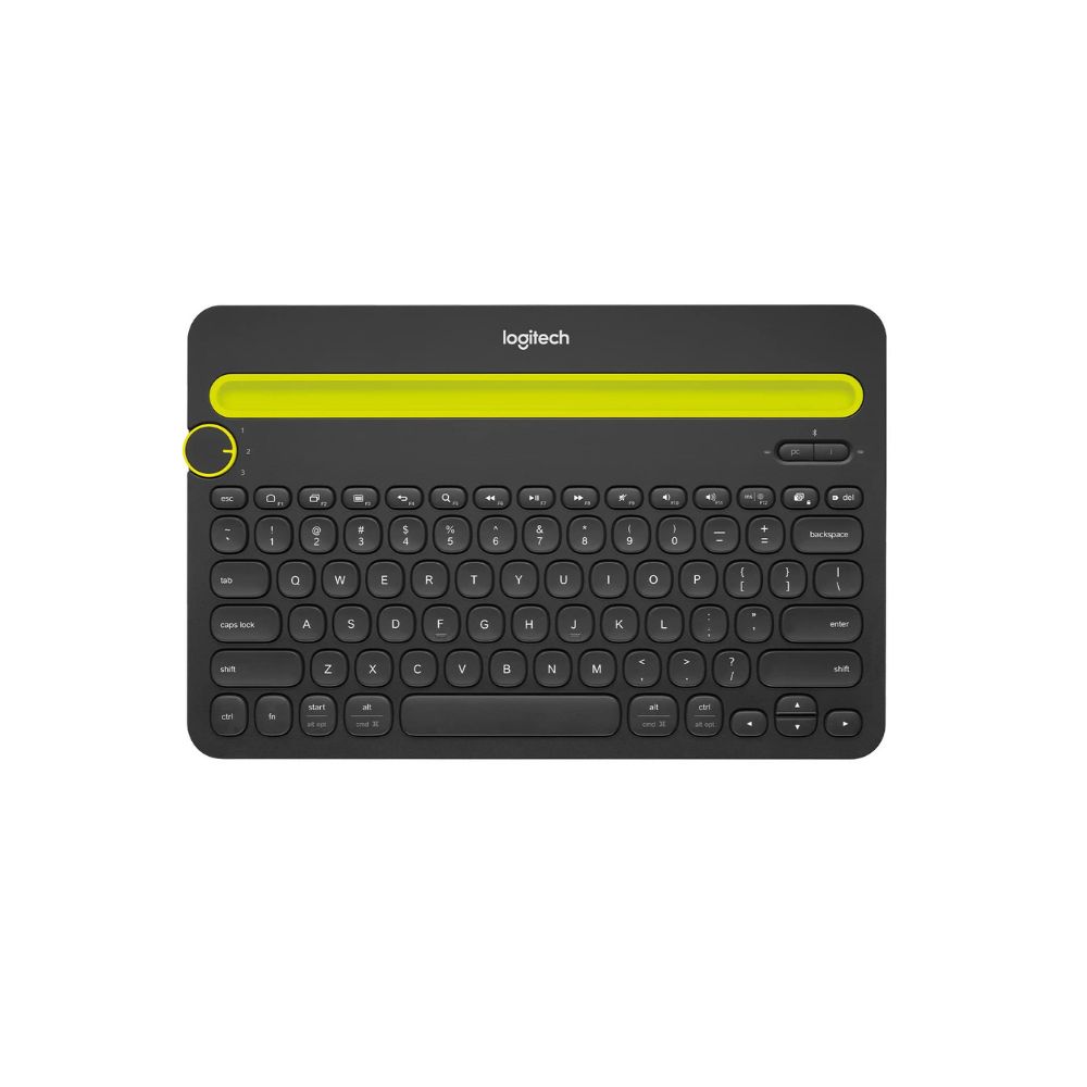 Logitech K480 Wireless Multi-Device Keyboard for Windows, Apple iOS android or Chrome, Tablet- Black