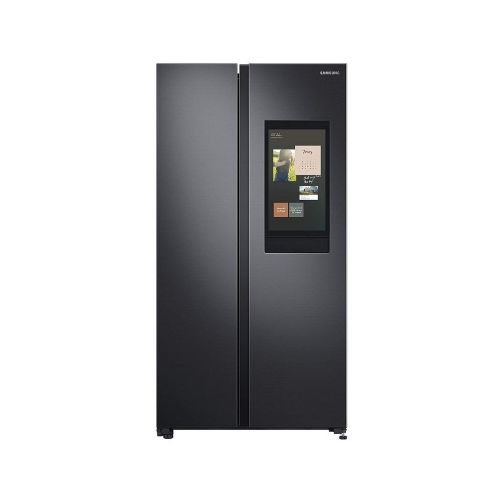 Samsung 673 L Inverter Frost Free Side-by-Side Refrigerator (RS72A5FC1B4/TL, Gentle Black Matt, Curd Maestro)