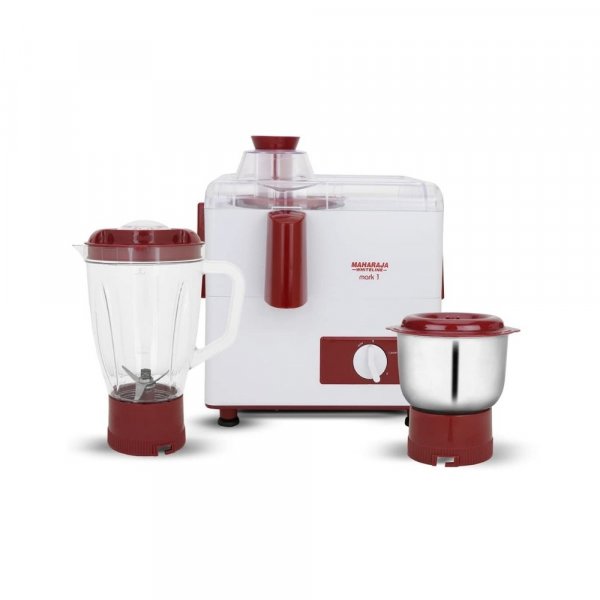 Maharaja Whiteline Mark-1 Happiness JX-100 450 W Juicer Mixer Grinder (3 Jars, Multicolor)