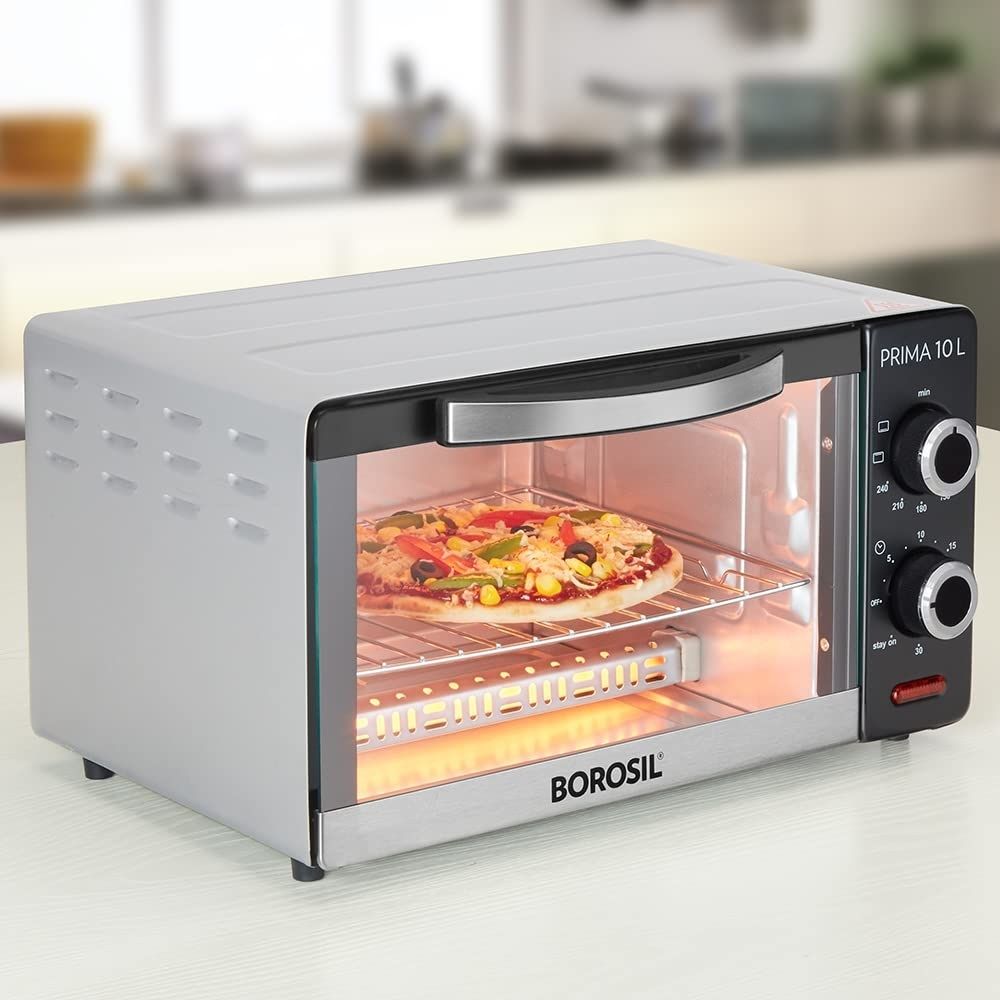 Borosil Prima 10 L Oven Toaster  Griller 3 Cooking Modes Stay-on Function Black