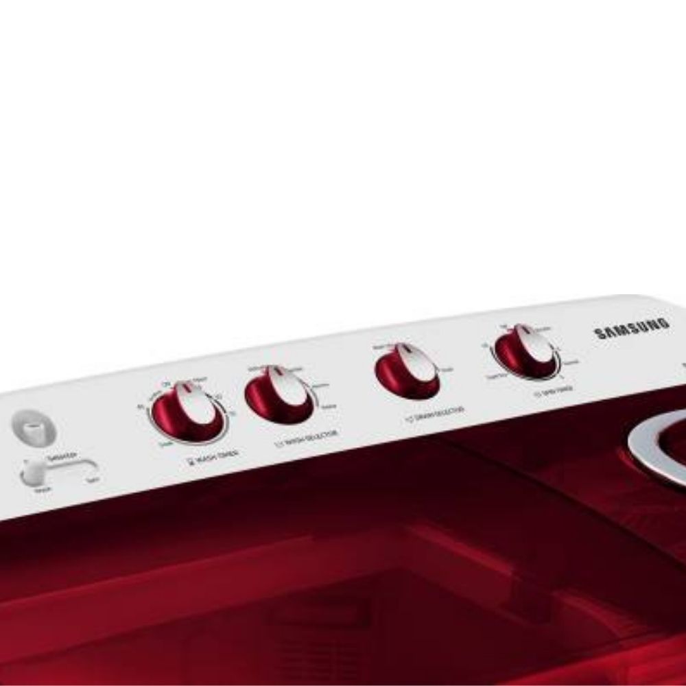 Samsung 9.5 kg Semi Automatic Top Load Red, White  (WT95A4200RR/TL)