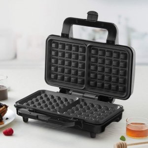 Borosil - Neo Waffle Maker, 1000 W, Silver