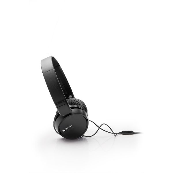 Sony MDR-ZX110AP Wired On-Ear Headphones with tangle free cable, 3.5mm Jack (Black)