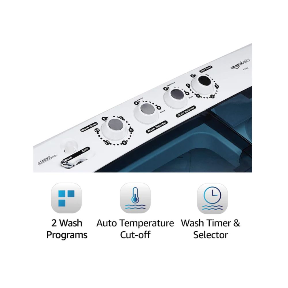 Bpl 8.5 kg Semi Automatic Top Load Washing Machine White (BSW-8500PXLB)