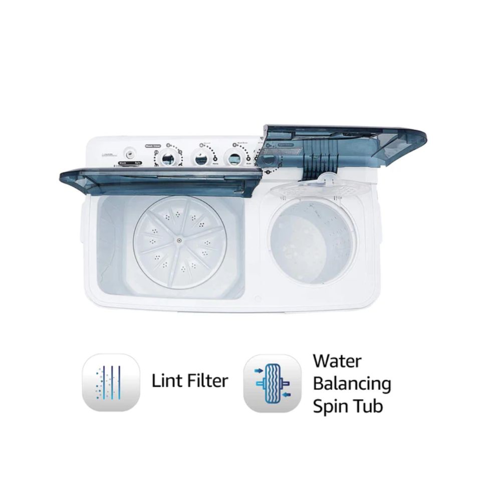 Bpl 8.5 kg Semi Automatic Top Load Washing Machine White (BSW-8500PXLB)