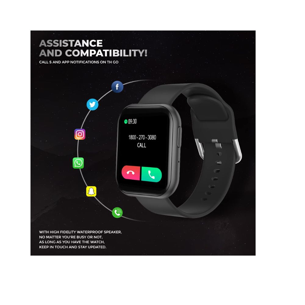 Just Corseca SNUGAR Calling smartwatch with SpO2, 1.69 Inch Full Touch Screen