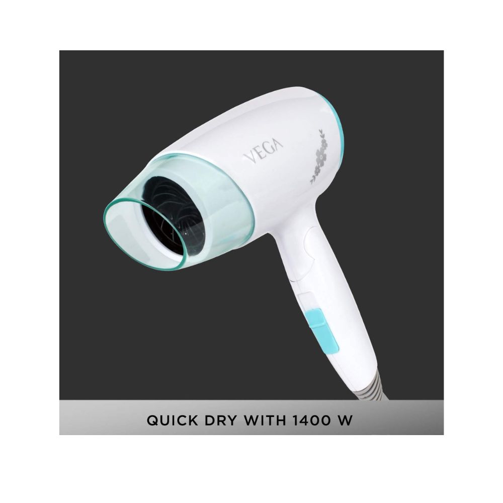 Vega Insta Look 1400W Foldable Hair Dryer with Cool Shot Button & 3 Heat(VHDH-23)