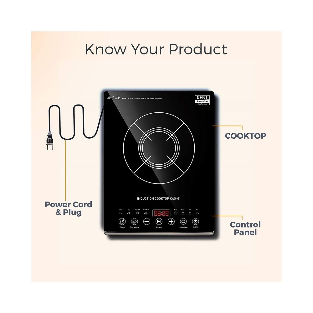 Kent 16036 Induction Cooktop  (Black, Touch Panel)