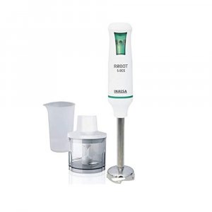 Inalsa Robot 5.0 CS Hand Blender with Measuring Cup, 500W (White, Green)