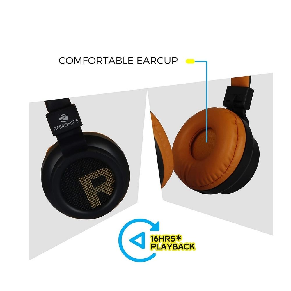 Zebronics Zeb-Bang Bluetooth Headset  (Orange)