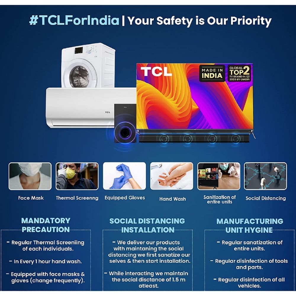 TCL 138.7 cm (55 inches) 4K Ultra HD Certified Android Smart QLED TV 55C725 (Black) (2021 Model) | With Video Call Camera
