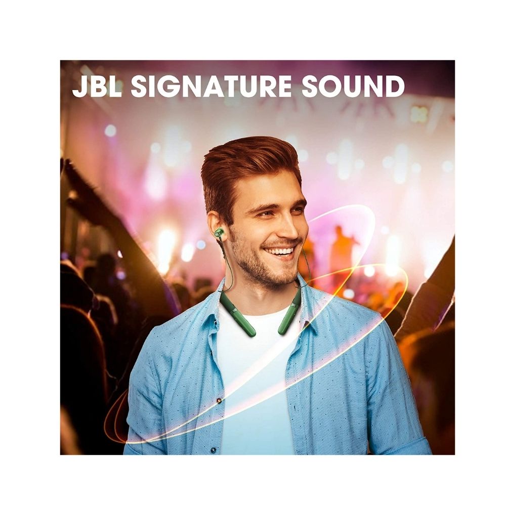 JBL LIVE200BT by Harman Wireless in Ear Neckband Headphone with Mic (Green)