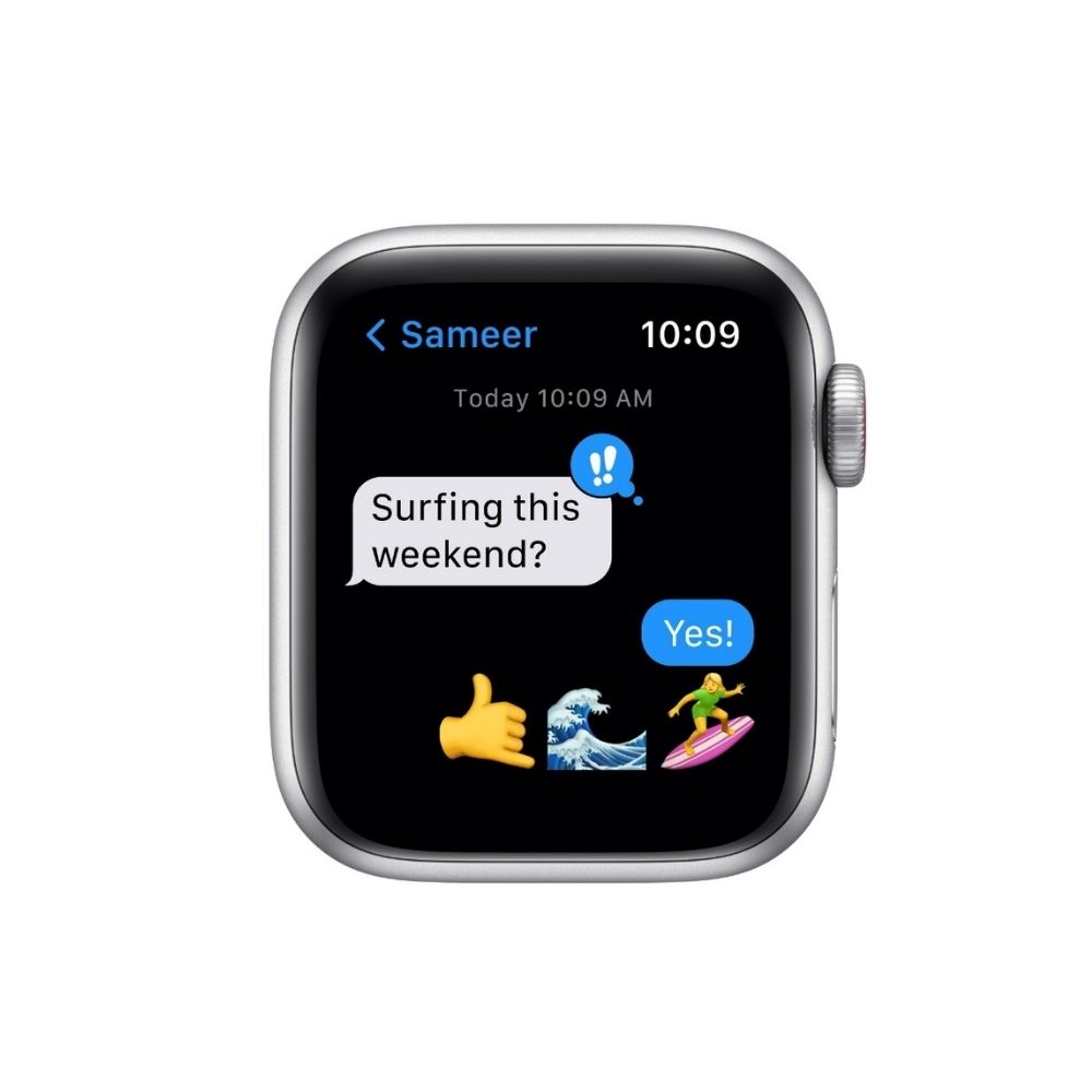 Apple Watch MKQW3HN/A  Aluminium Case  (Silver Strap, Regular)