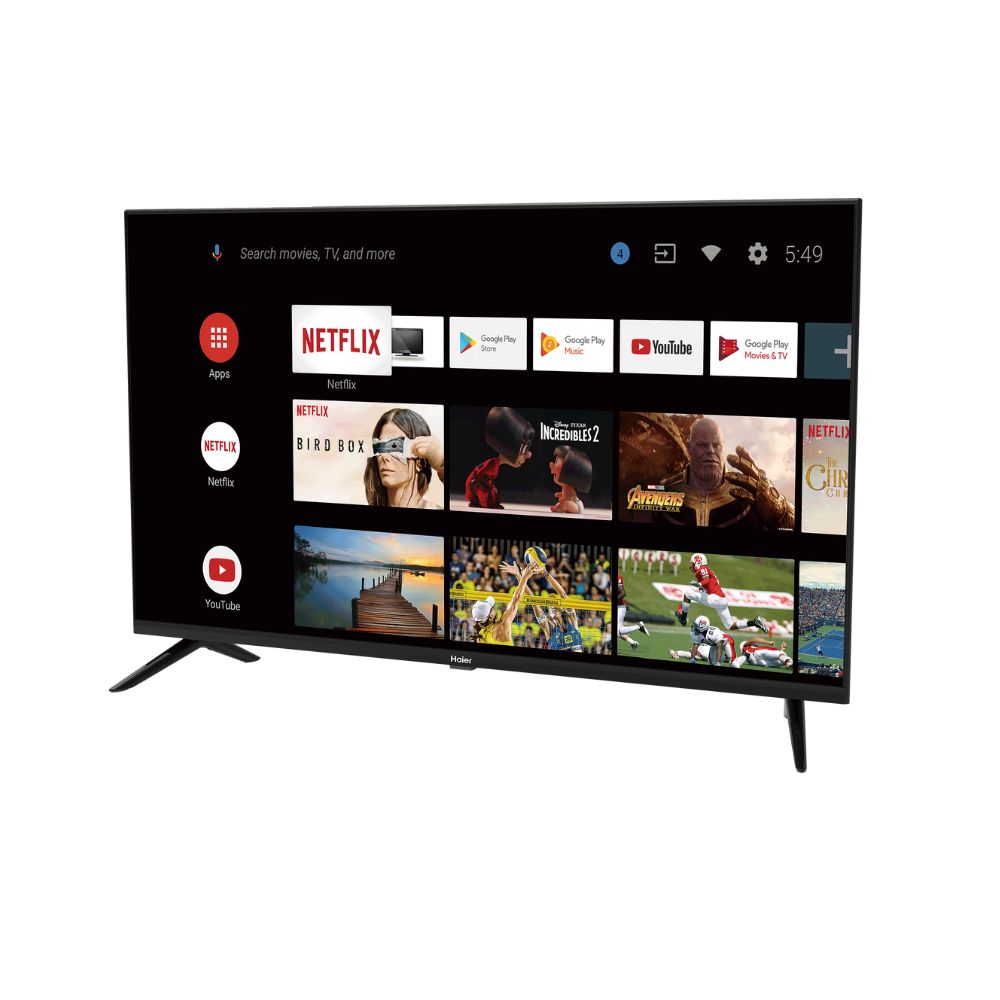 Haier K 81cm (32 Inch) HD Ready Flat Panel Android Smart TV (with Google Assistance, LE32K7700GA, Black)