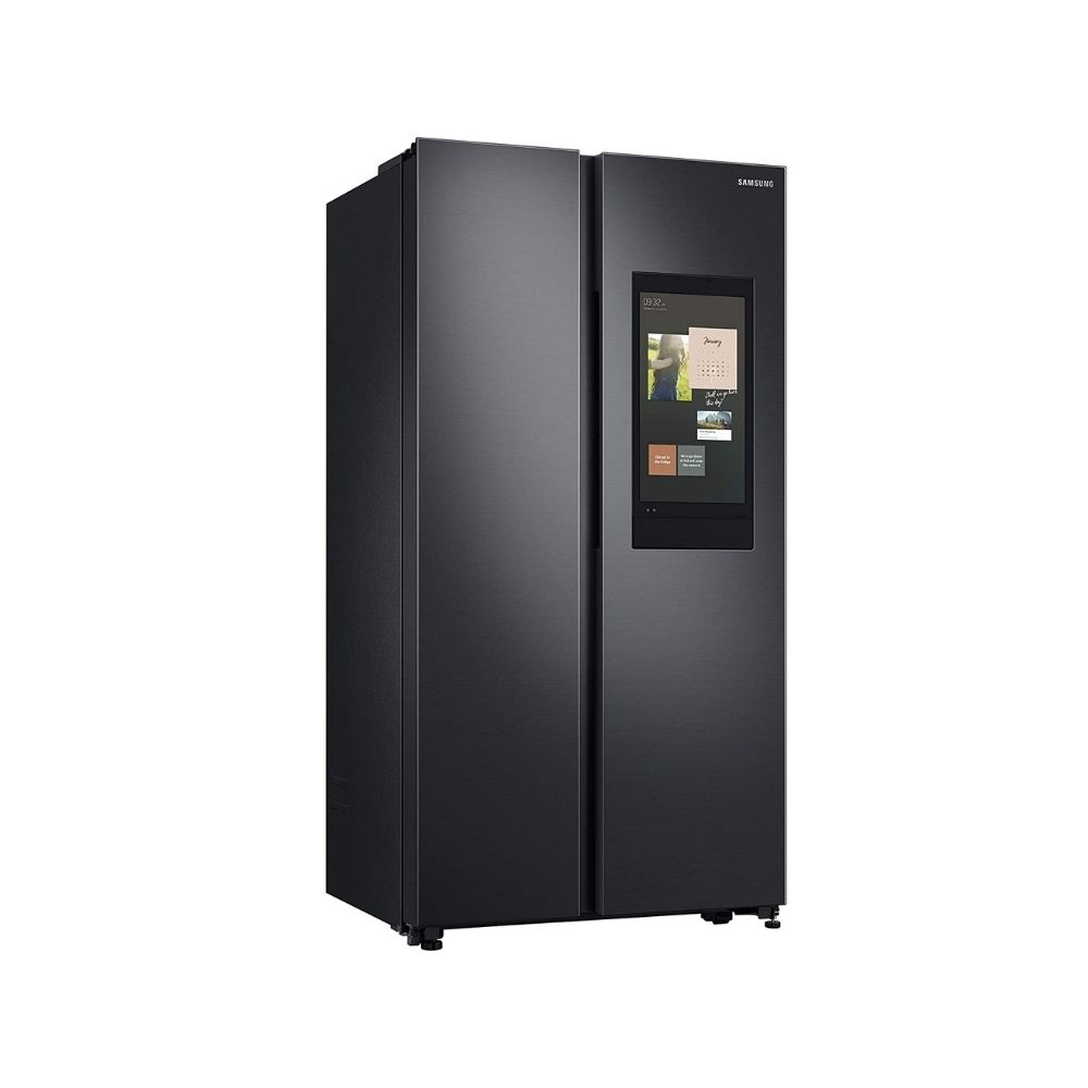 Samsung 673 L Inverter Frost Free Side-by-Side Refrigerator (RS72A5FC1B4/TL, Gentle Black Matt, Curd Maestro)