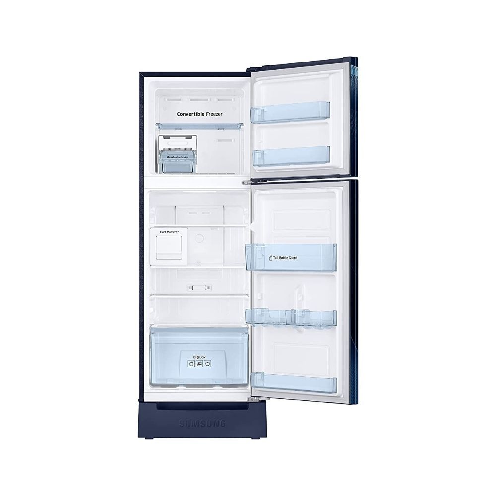 Samsung 244 L 3 Star Inverter Frost Free Double Door Refrigerator (RT28A3C234U/HL, Rhythmic Twirl Blue,)