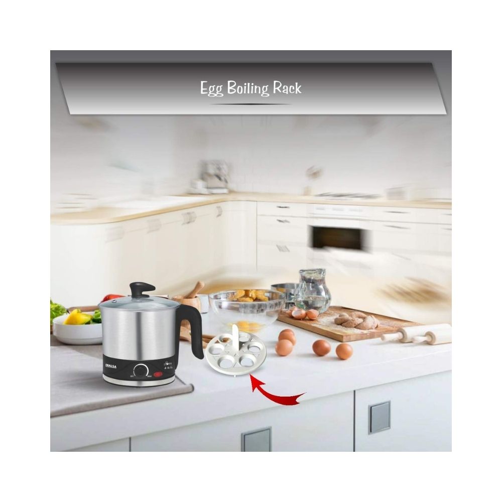 Inalsa Cookizy 1.5-Litre Kettle (Black/Grey)