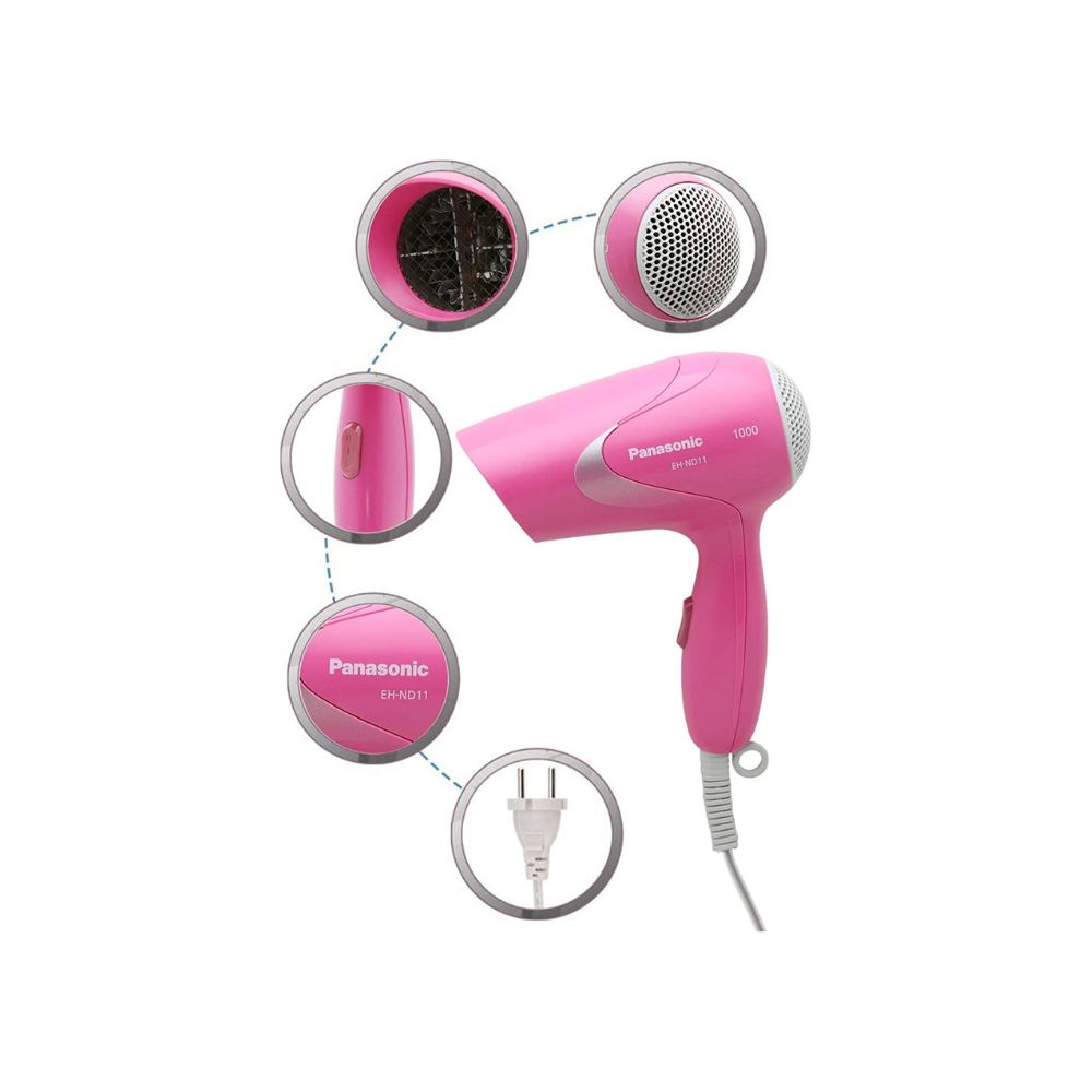 Panasonic EH-ND11-P62B 1000 Watts Hair Dryer with Turbo Dry Mode-Pink