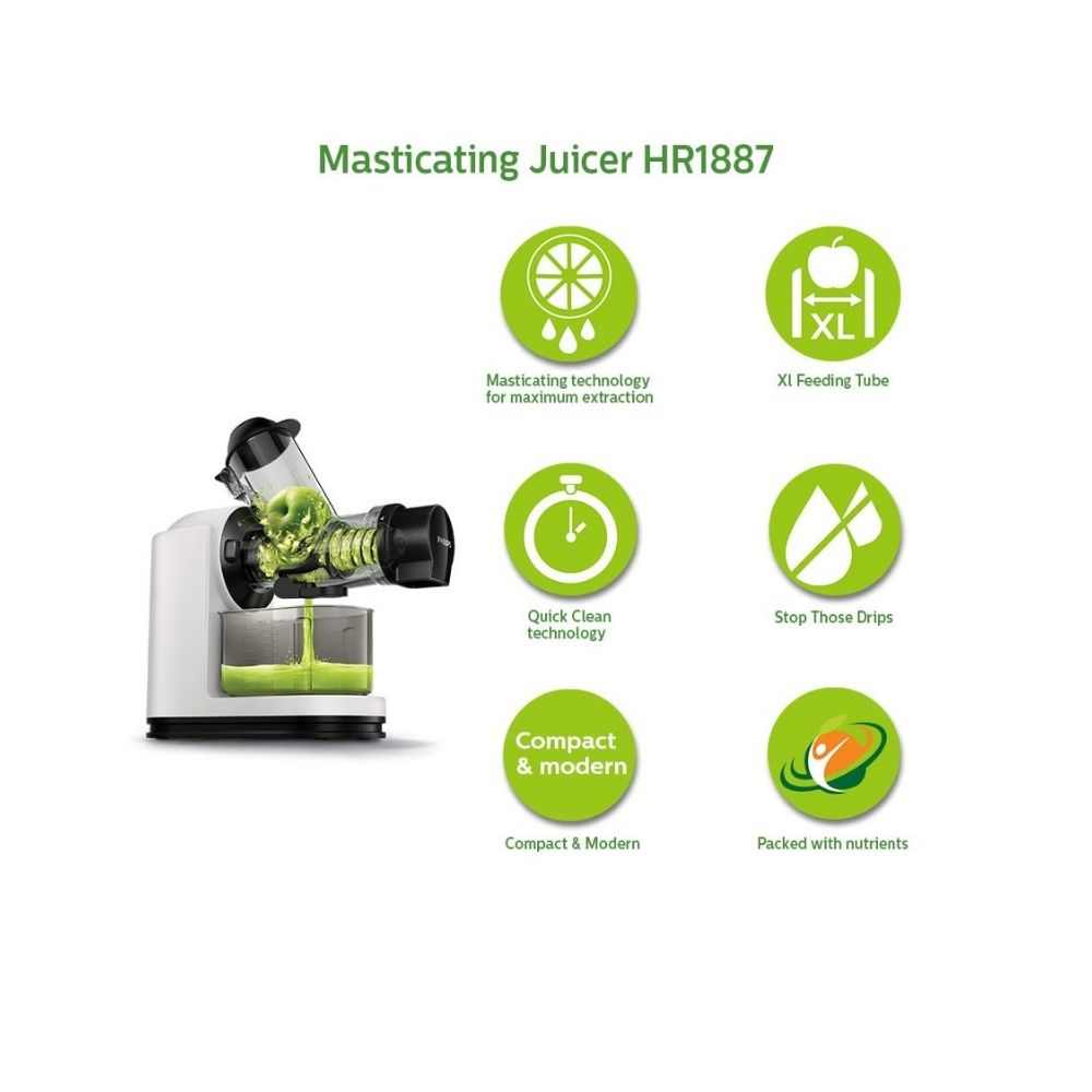 Philips HR1887/81 150 W Juicer (1 Jar, White)