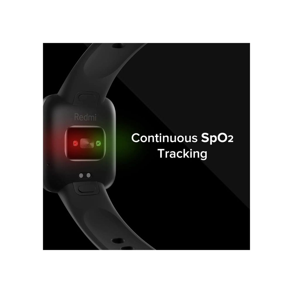 Redmi Watch 2 Lite - 3.94 cm Large HD Edge Display, Multi-System Standalone GPS, Continuous SpO2,  Black