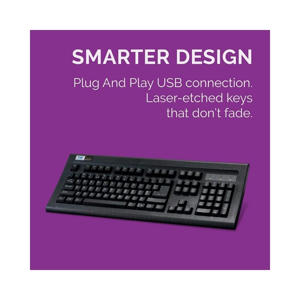 TVS ELECTRONICS Gold Prime USB-A Keyboard (Black)