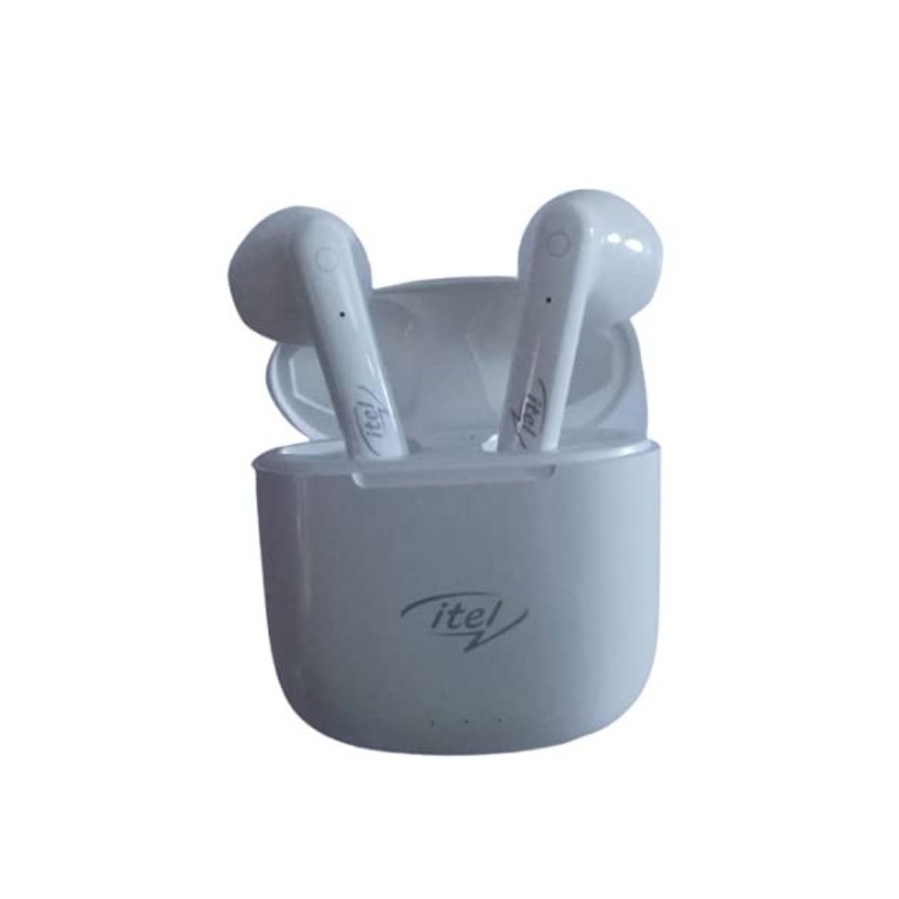 Itel ITW60 Wireless Bluetooth 5.0 Earbuds Earphones 3D Sound Bluetooth Headset (White, True Wireless)