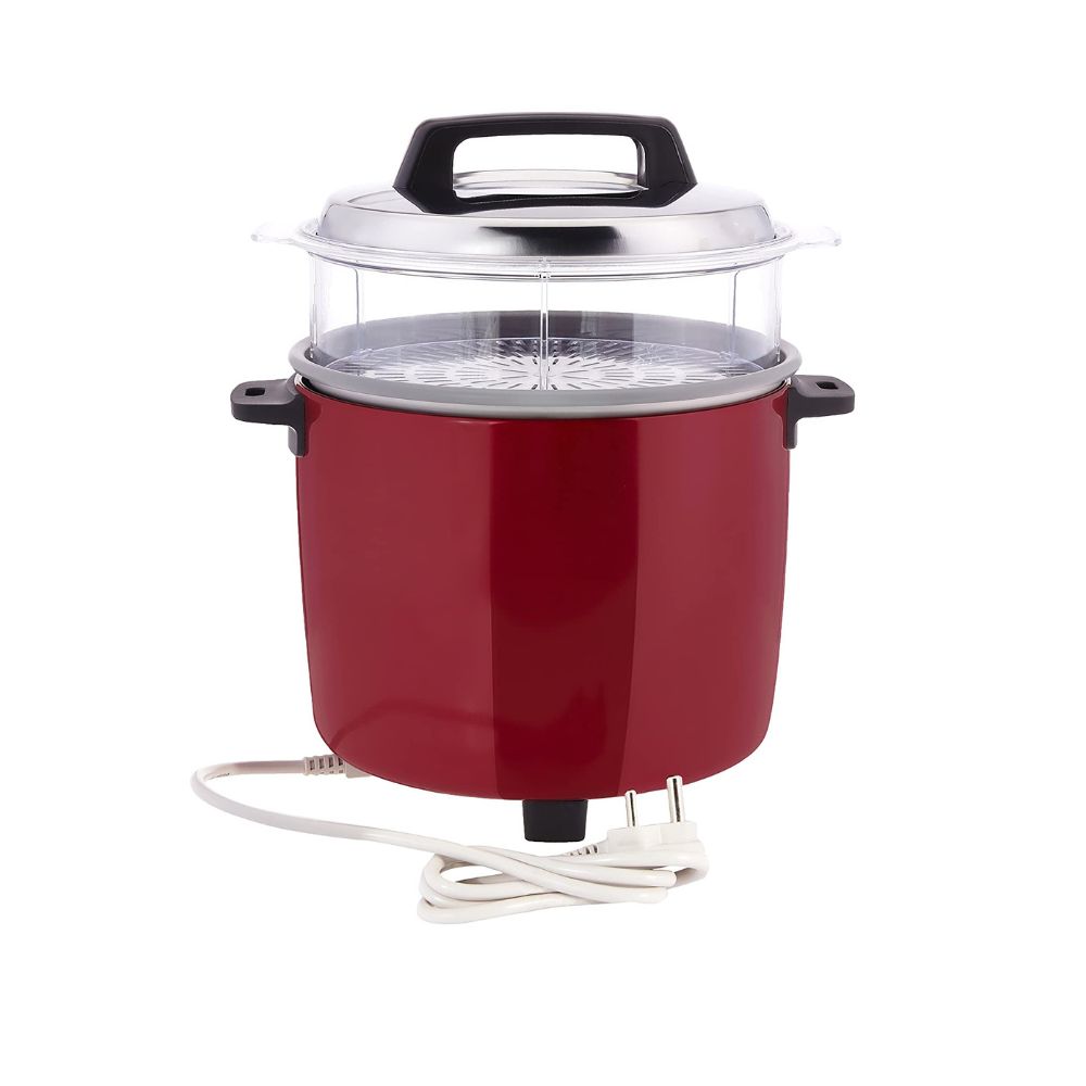 Panasonic SR-Y22FHS Electric Cooker with Cooking Pan, Red, Burgundy 1.25KG Rice