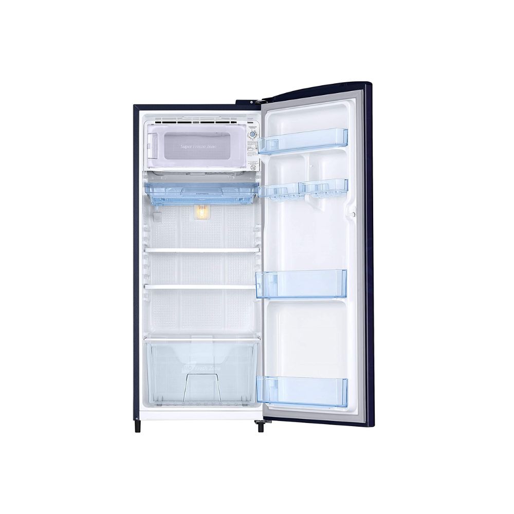 Samsung 192 L Direct Cool Single Door 1 Star Refrigerator  (Mystic Overlay Blue, RR19A2YCA6U/NL)