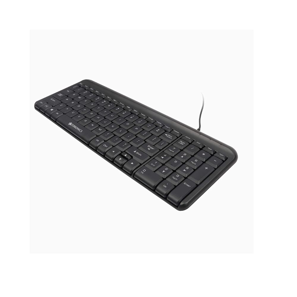 Zebronics Zeb-Glide USB Wired Multimedia Keyboard for PC/Laptop with Rupee Symbol Key