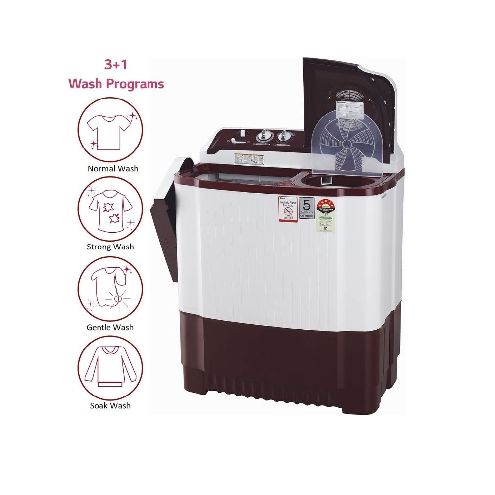 LG 8 Kg 5 Star Semi-Automatic Top Loading Washing Machine P8030SRAZ