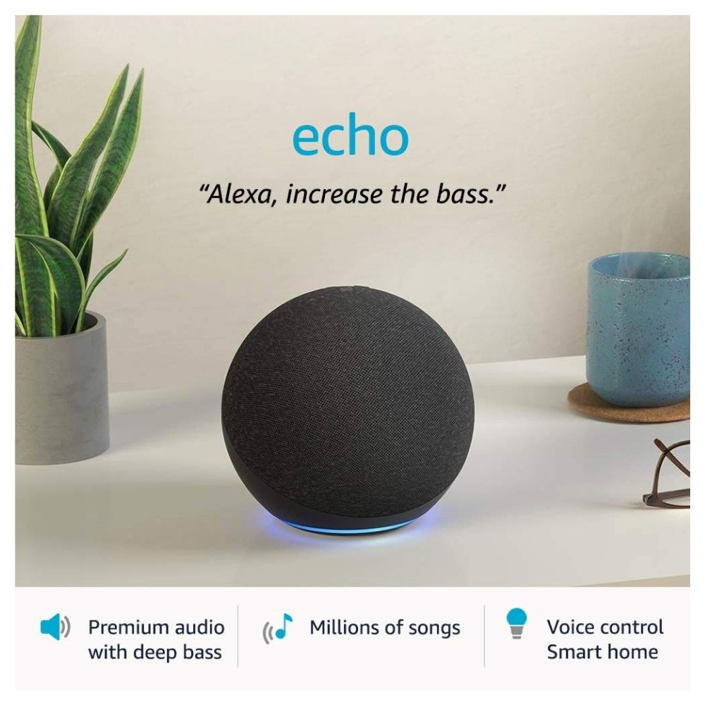 Echo (4th Gen, 2020 release) Premium sound powered by Dolby and Alexa (Black)