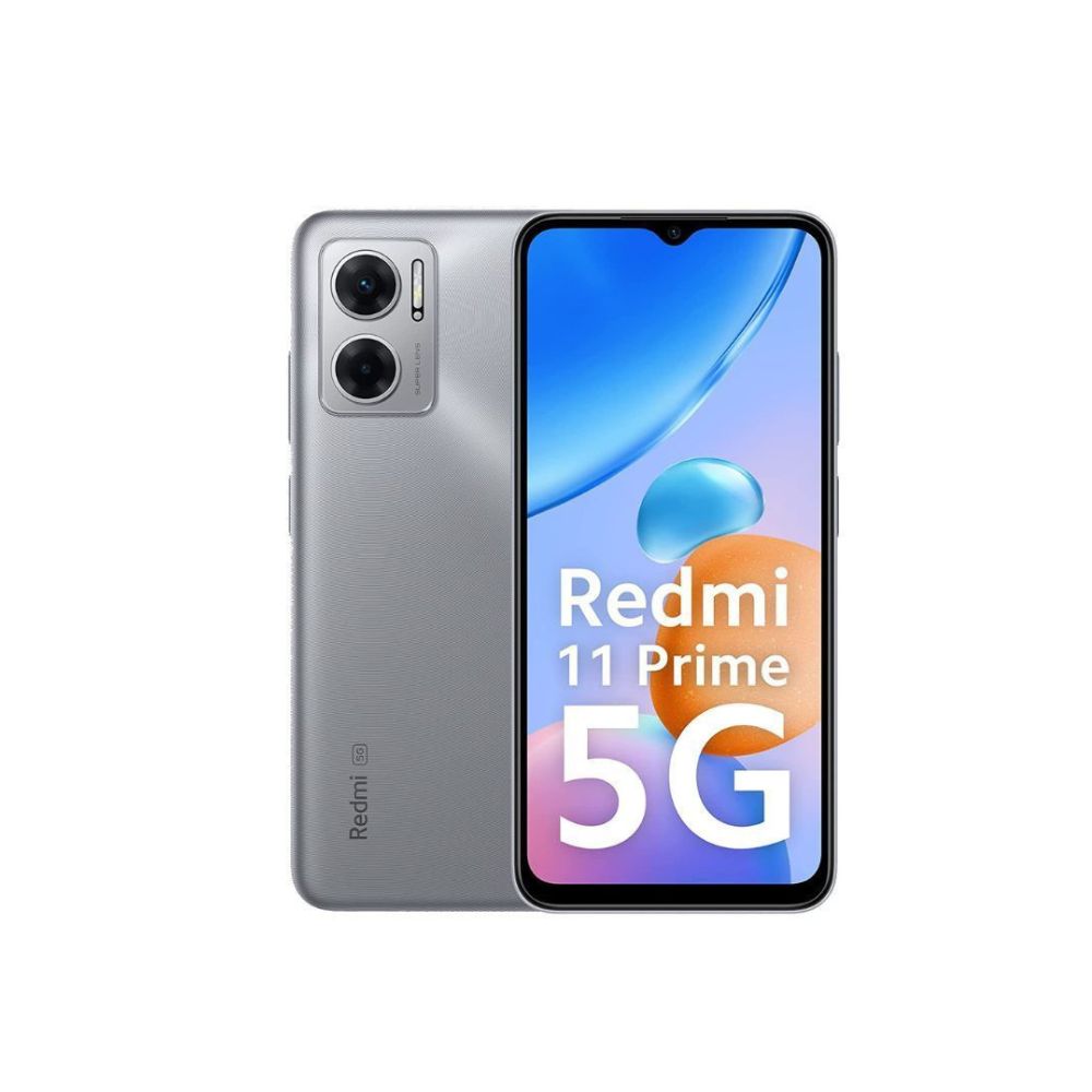 Redmi 11 Prime 5G (Chrome Silver, 4GB RAM 64GB ROM) | MTK Dimensity 700 | 50 MP Dual Cam | 5000mAh