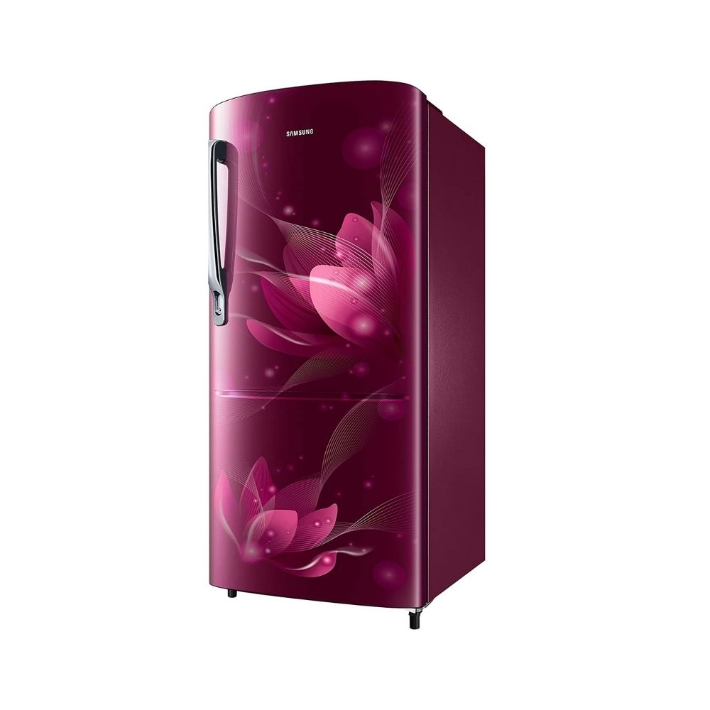 SAMSUNG 192 L Direct Cool Single Door 2 Star Refrigerator (Saffron Red, RR20A271BR8/NL)