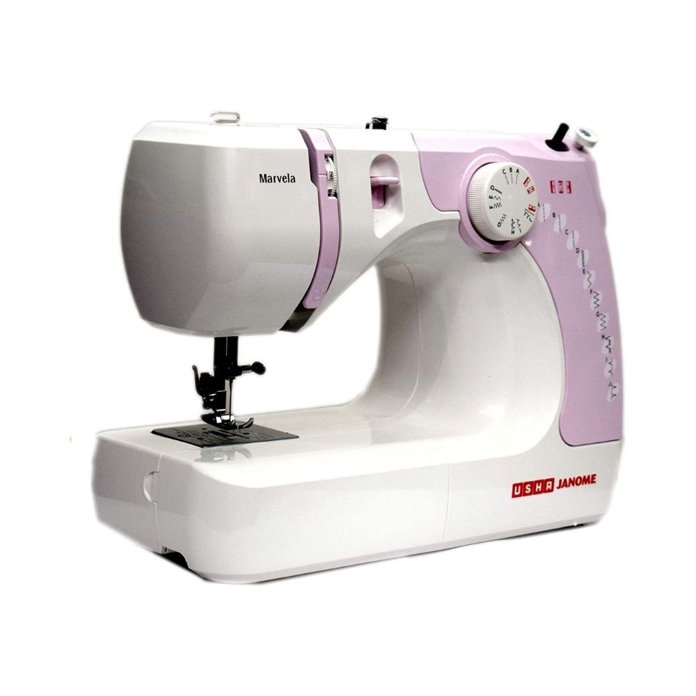 Usha New marvela Pink Electric Sewing Machine-Pink and White