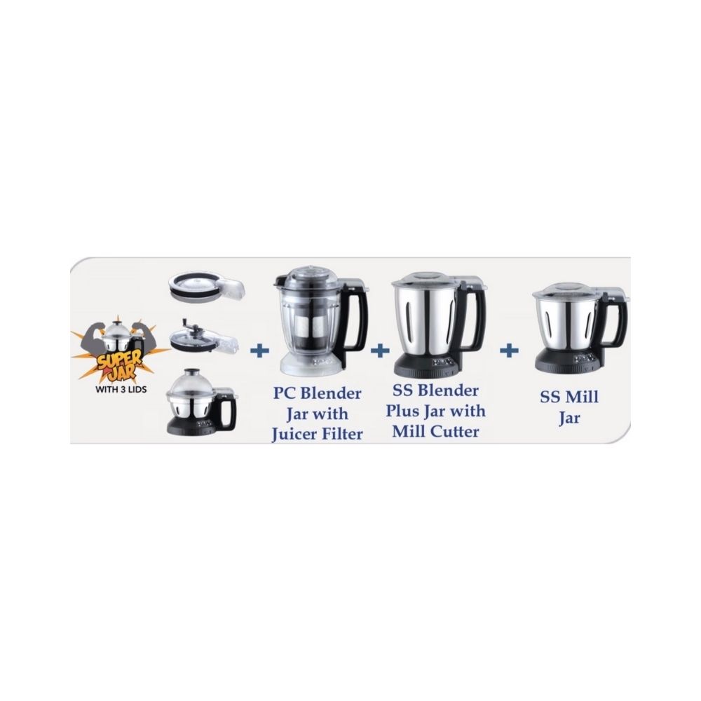 Panasonic MONSTER AE 475 750 Juicer Mixer Grinder (4 Jars, Black)