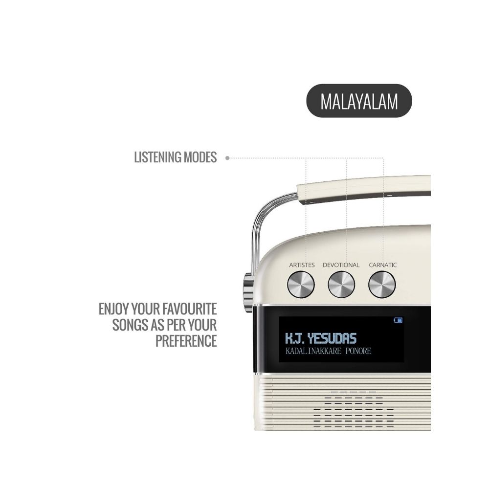saregama Carvaan Malayalam 6 W Bluetooth Home Theatre  (Porcelain White, Stereo Channel)
