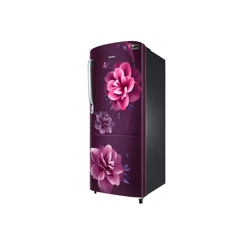 Samsung 230 L Direct Cool Single Door 3 Star Refrigerator (Camellia Purple, RR24A272YCR/NL)