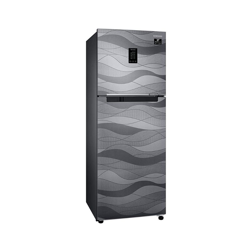 Samsung 314 L 2 Star Inverter Frost-Free Double Door Refrigerator (RT34T4632NV/HL, Wave Steel, Convertible)