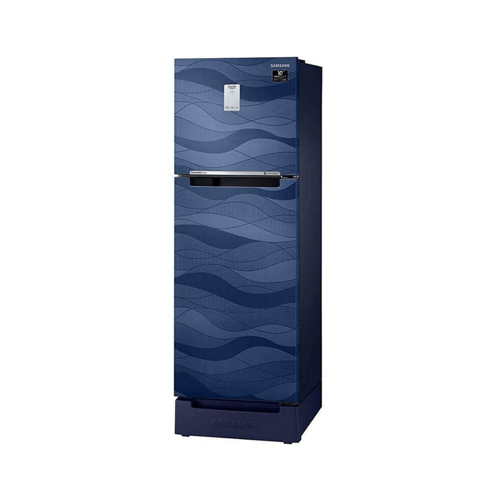 Samsung 244 L 3 Star Frost-Free Double Door Refrigerator (RT28T3C23UV/HL, Blue Wave)