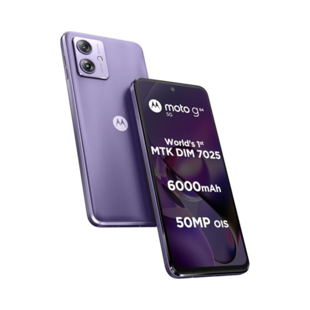 Motorola G64 5G Ice Lilac 12GB RAM 256GB Storage  Expandable Upto 2TB  Upto 24GB RAM with RAM Boost  50MP OIS  8MP  16MP Front Camera  MediaTek Dimensity 7025 Processor  6000 mAh Battery