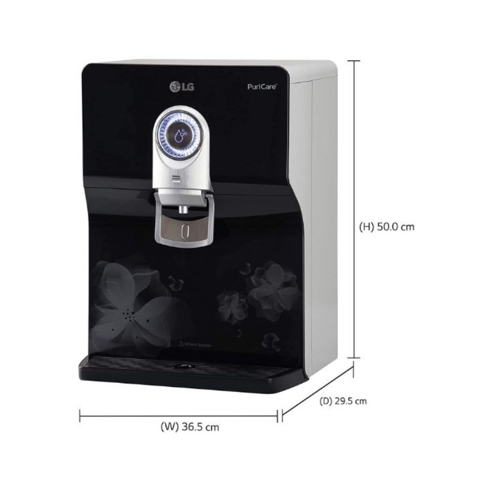 LG WW173EPB Water Purifier with 8 Liter capacity Black with Floral pattern