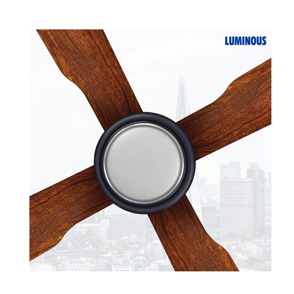 Luminous Lite Aire 1200mm Ceiling Fan (Kraft Wood), Brown