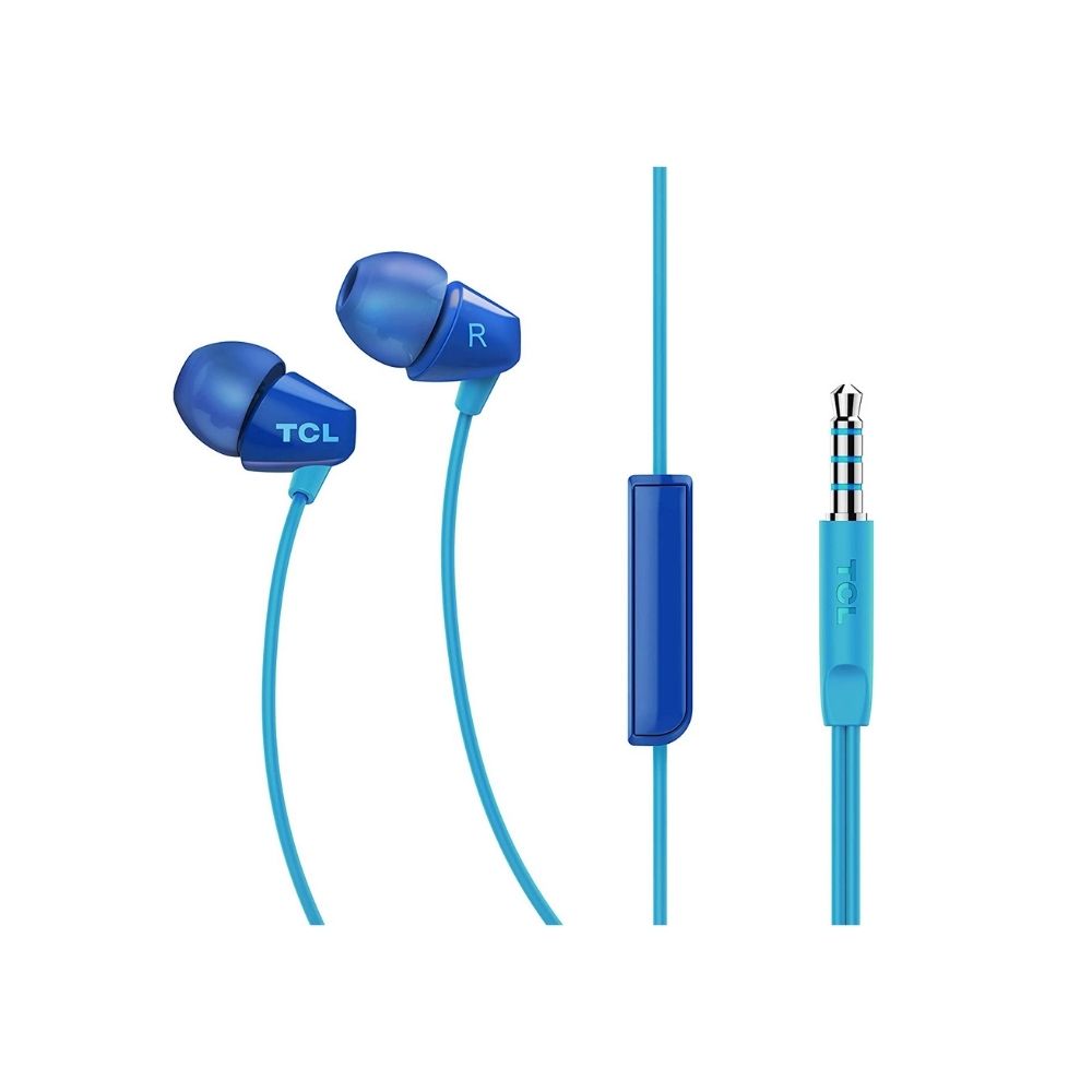 TCL Socl 100 Wired in Ear Headphone with Mic (Ocean Blue)